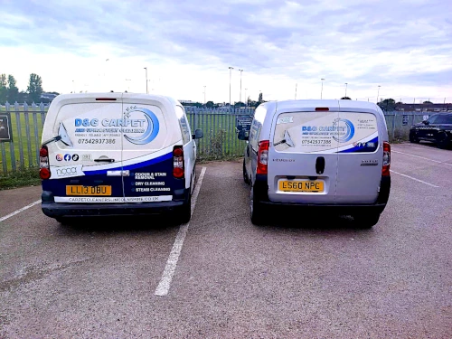 D&G Carpet Cleaners van in Lincolnshire