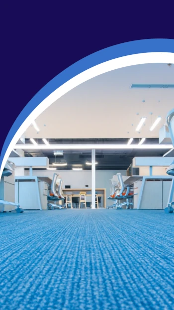 Promotional banner for carpet and upholstery cleaning services